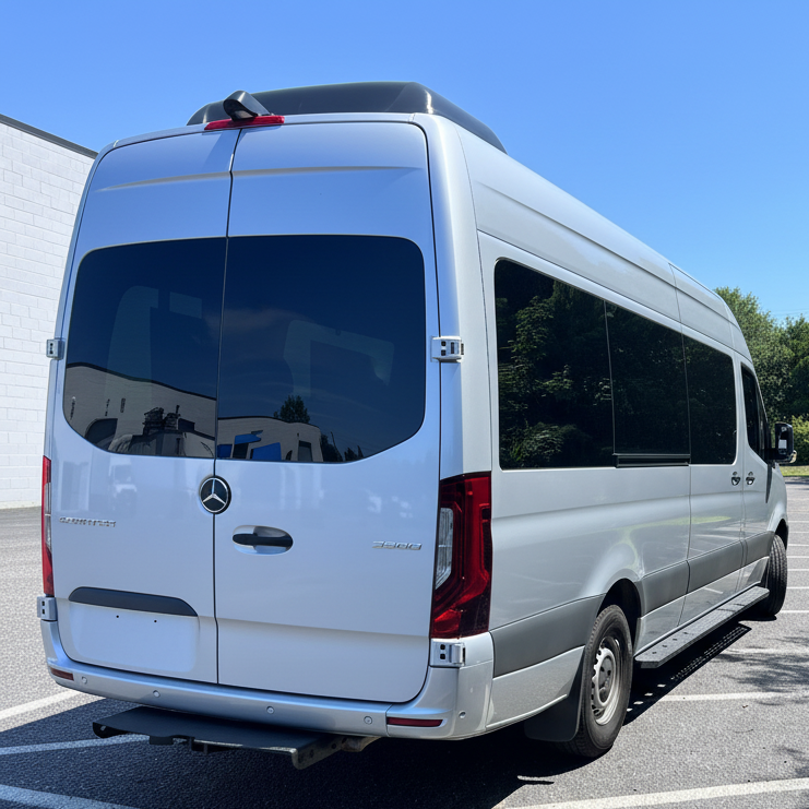 Sprinter van Rear Add-On Rear Step - Hitch mounted